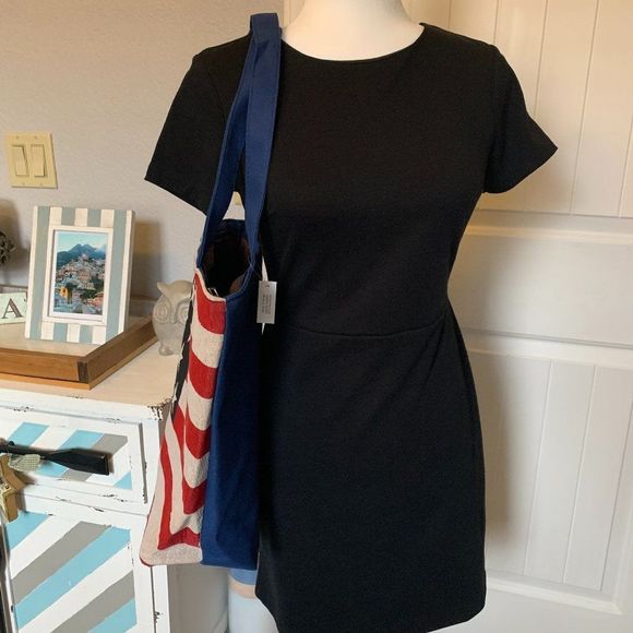 American Flag Canvas Tote- Zipper Close- NWT - Picture 5 of 7